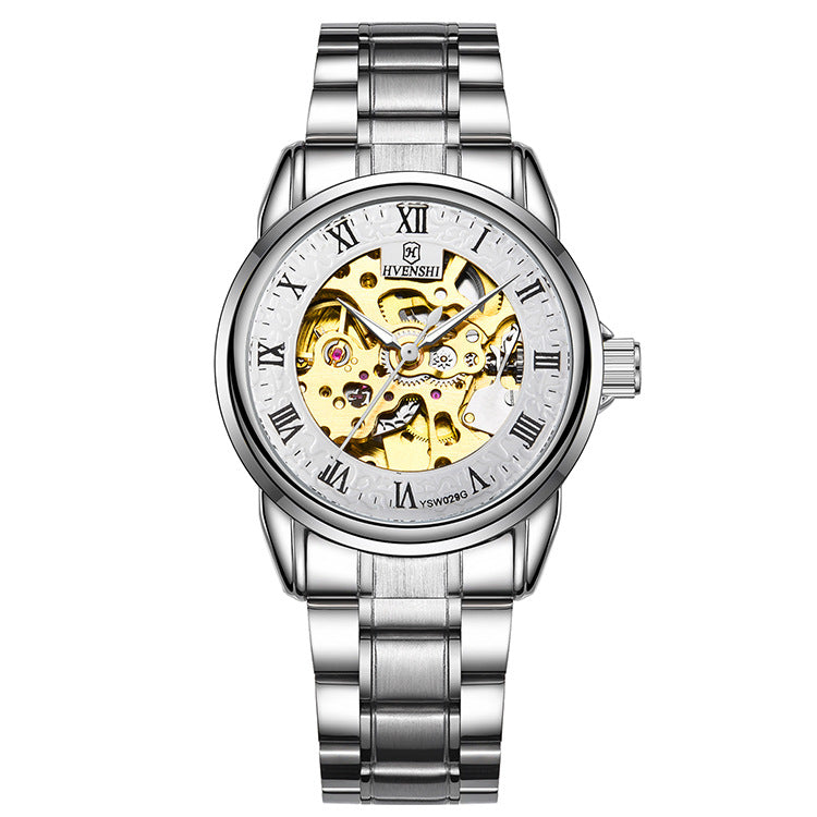 Men’s Mechanical Watch – Double-Sided Skeleton, Automatic & Business Style
