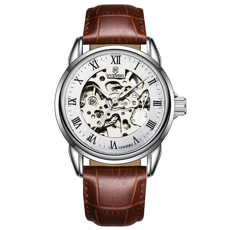 Men’s Automatic Skeleton Watch – Double-Sided, Business Style