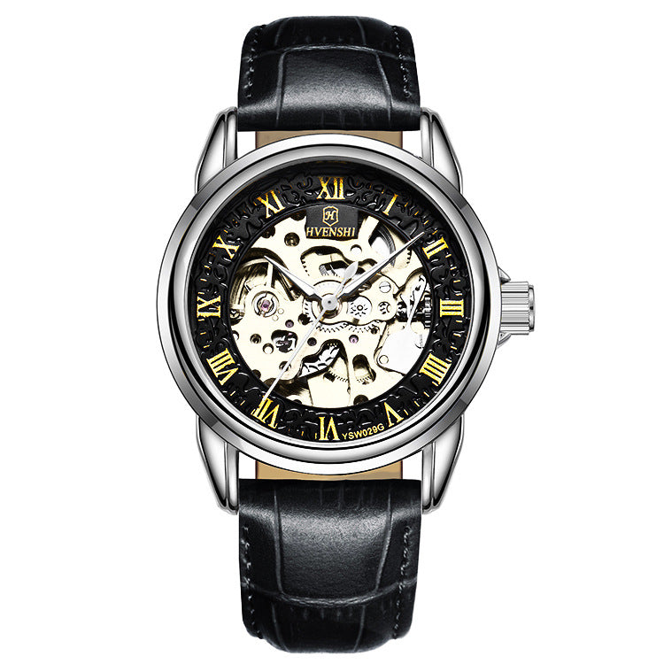 Men’s Automatic Skeleton Watch – Double-Sided, Business Style