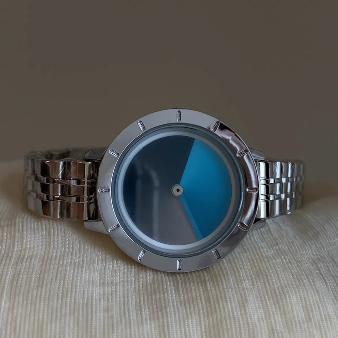 Futuristic No-Hands Men's Quartz Watch – Minimalist Dial, Tech-Inspired Design
