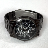 Stealth Commuter Watch for Men – Black Geometric Dial, Quartz Movement