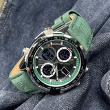 Outdoor Performance – Green Strap Men’s Quartz Watch with Chrono Features