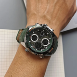 Outdoor Performance – Green Strap Men’s Quartz Watch with Chrono Features