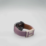 Soft Litchi Grain Leather Apple Watch Band with H Magnetic Buckle