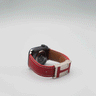 Soft Litchi Grain Leather Apple Watch Band with H Magnetic Buckle
