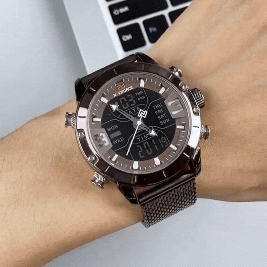 Urban Tactical – Waterproof Military Quartz Watch with Mesh Band