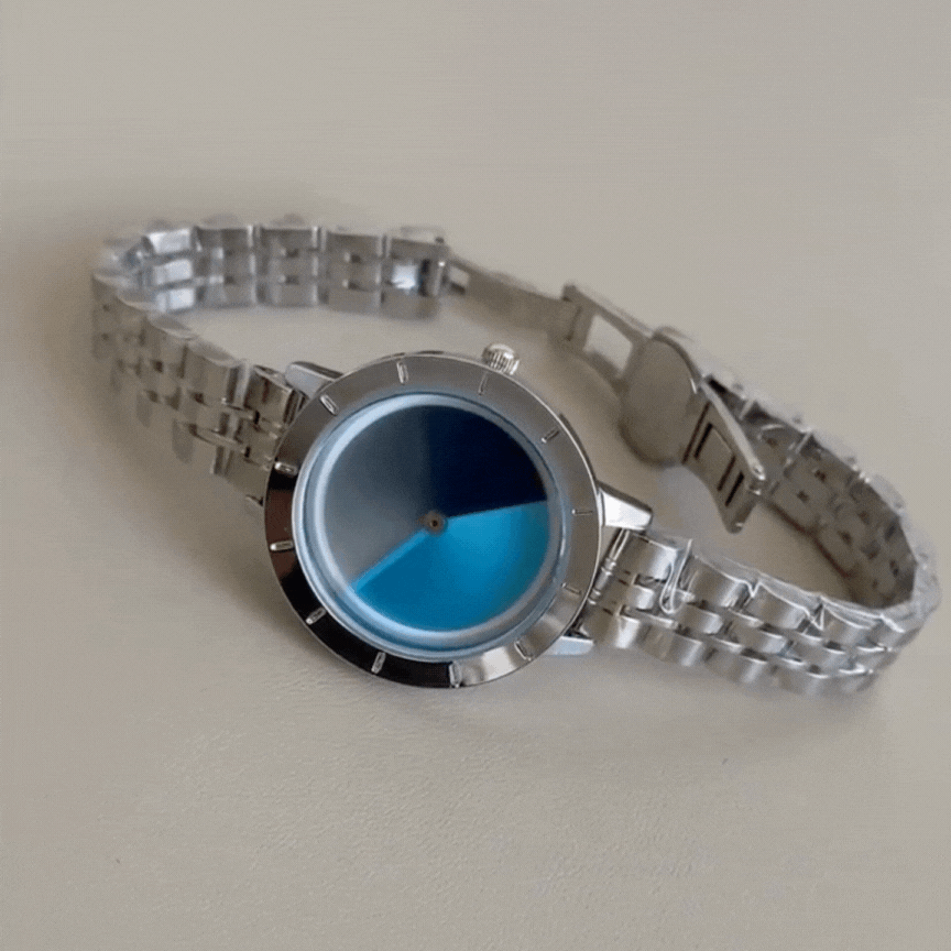 Futuristic No-Hands Men's Quartz Watch – Minimalist Dial, Tech-Inspired Design
