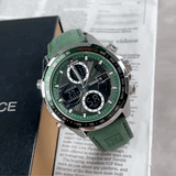 Outdoor Performance – Green Strap Men’s Quartz Watch with Chrono Features