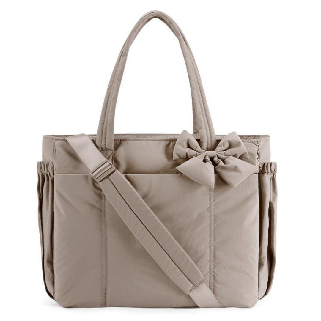 Multi-Functional Puffer Tote Diaper Bag – Lightweight Mommy Crossbody Shoulder Bag for Travel & Daily Use