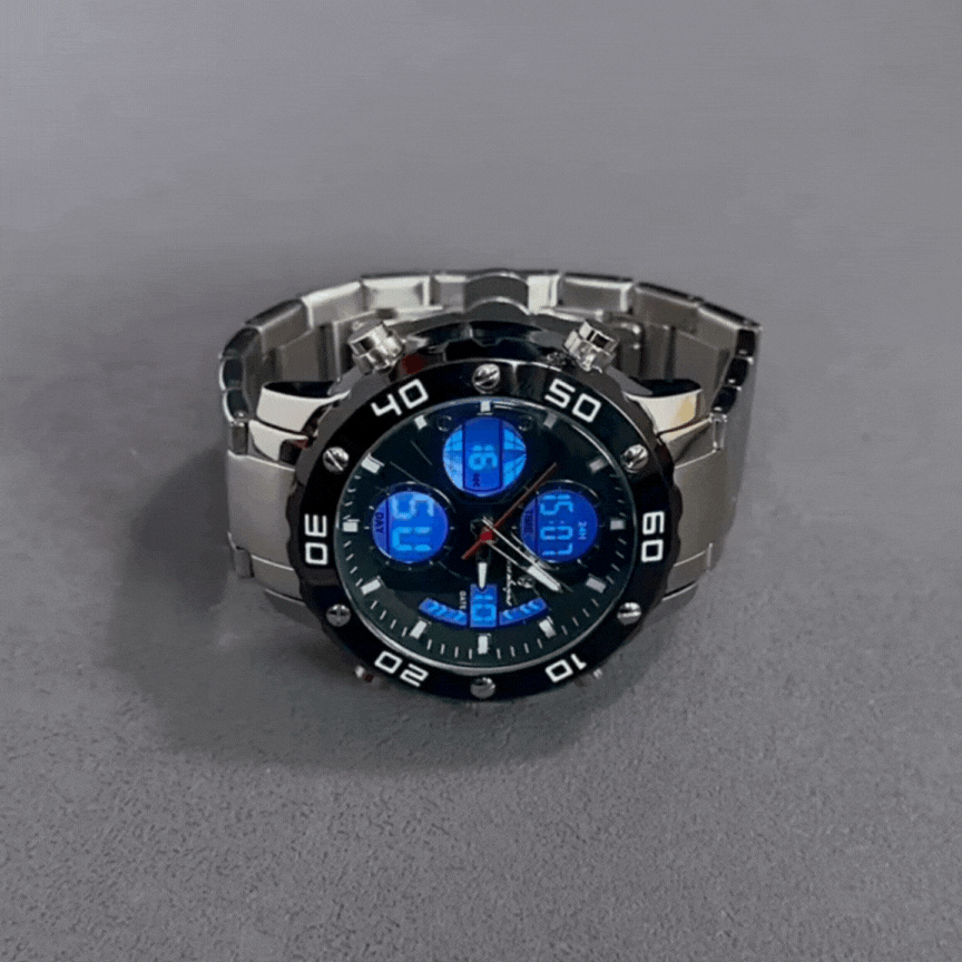 Large Dial Multi-Function Waterproof Digital Watch for Men – Luminous & Sporty