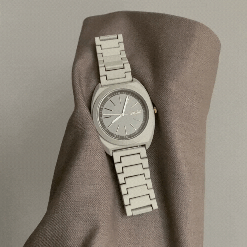 Cement Square – Minimalist Men's Watch in Urban Grey